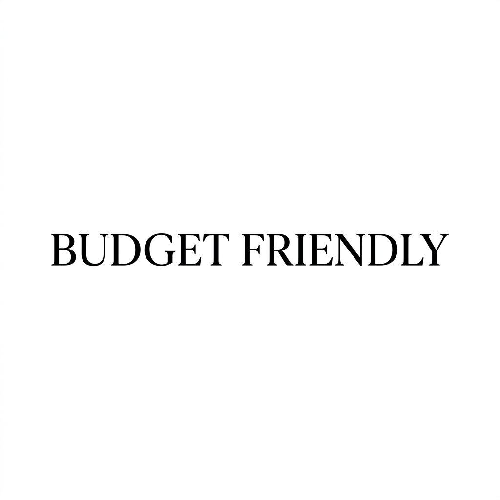 BUDGET FRIENDLY text on a white background