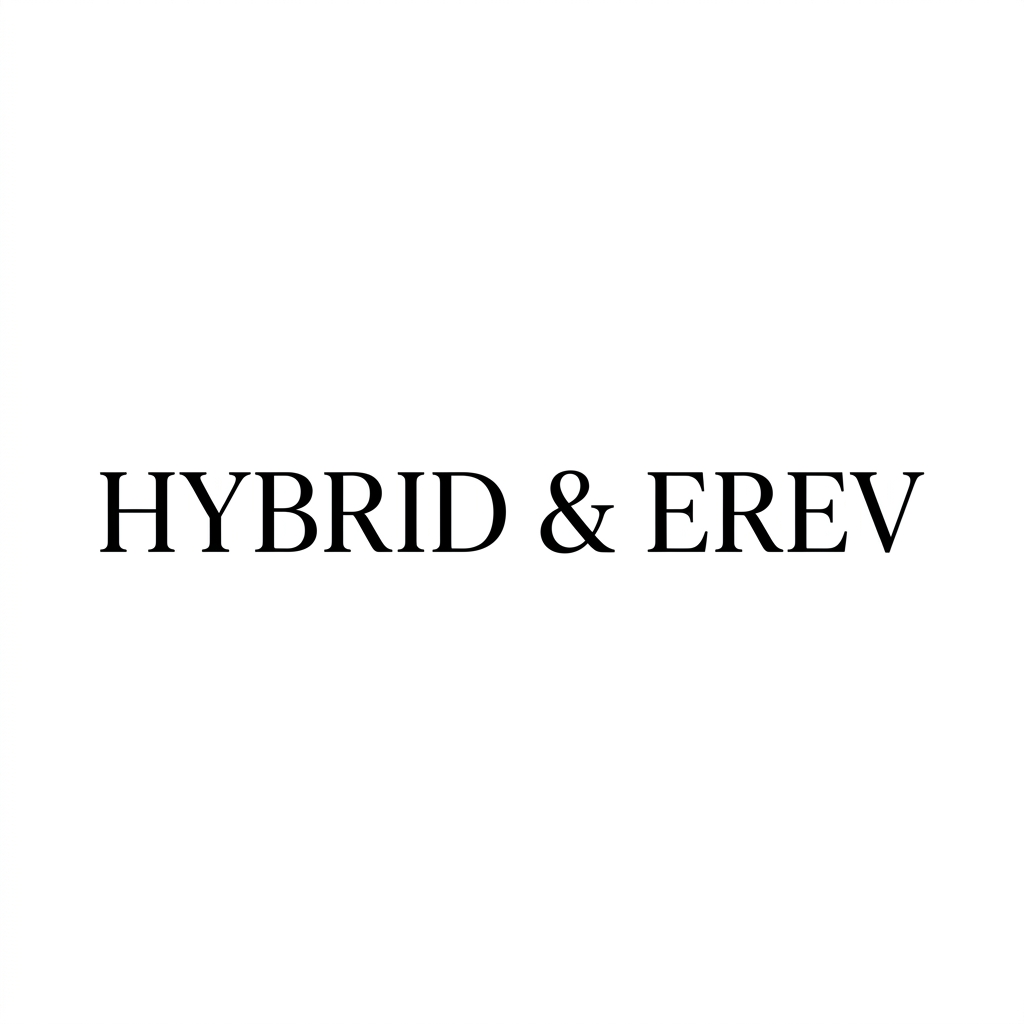 HYBRID & EREV text on a white background