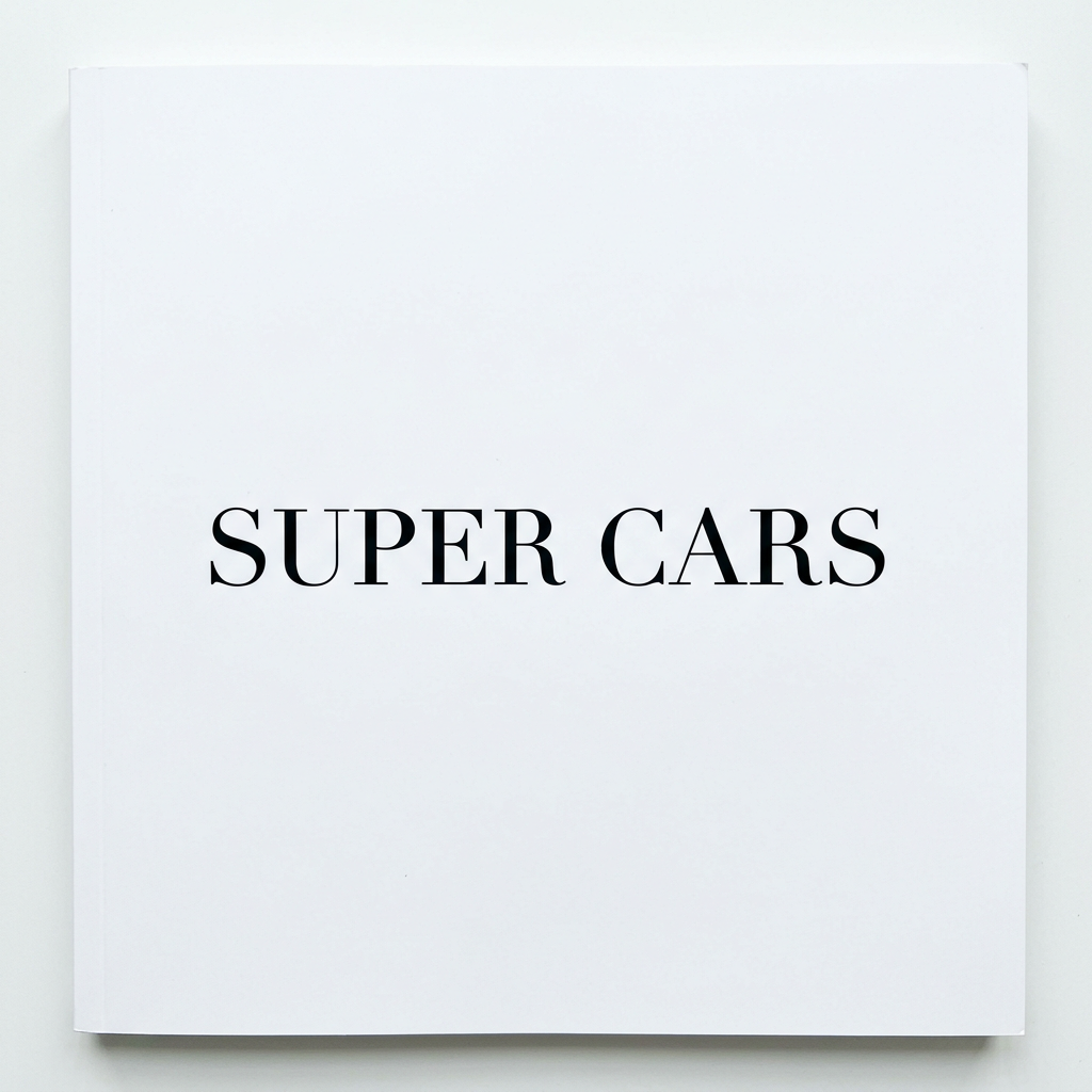 SUPER CARS text on a white background